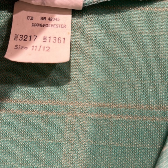 Cos Cob Vintage 1970s plaid SEAFOAM green vest & pant set women’s large - Picture 4 of 9